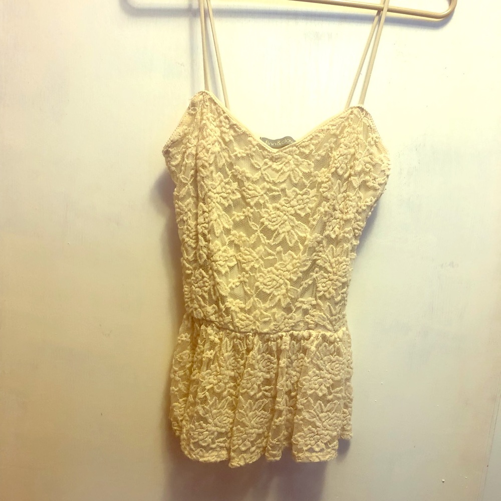 Ivory floral tank